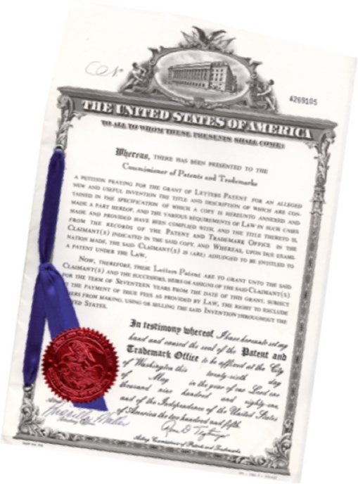 PNG photo of a the original Jestick musical instrument's US patent